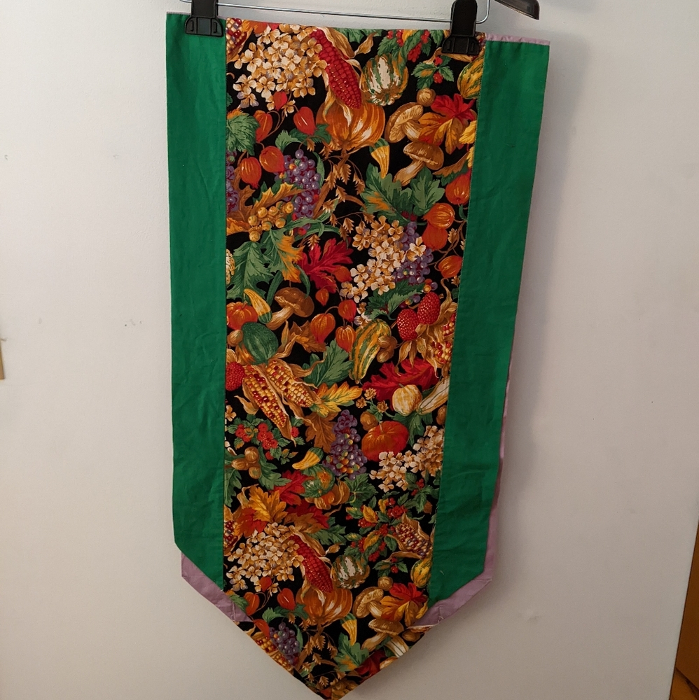 Fall/Harvest Themed Veggie Table Runner, 69 " Long x 16.5" Wide, Made in USA - Picture 2 of 7
